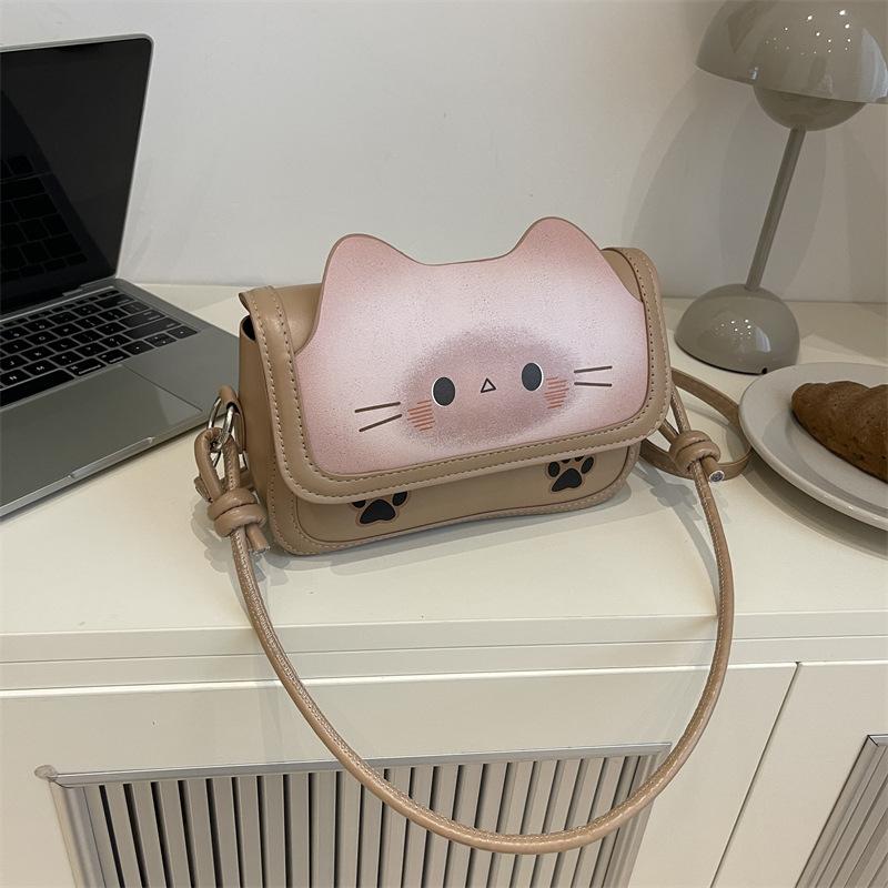 

Winter new cartoon toast cat tote bag female cute large capacity exquisite shoulder messenger bag