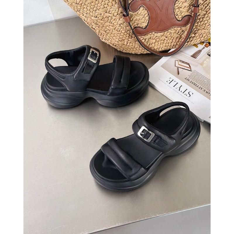 

Platform sandals women s new summer wear small height increase skirt beach shoes cool slippers 39 чорний