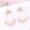 Fashion Elegant Pendant Long Alloy Woman Earring Jewelry(Golden CHB 595)