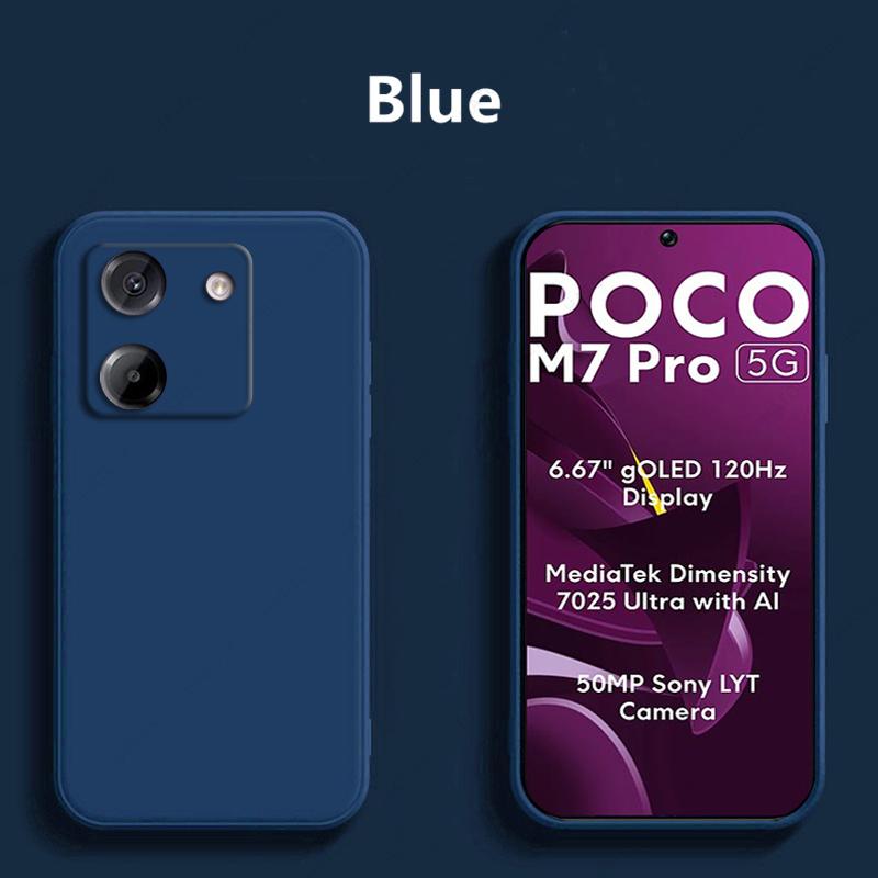Liquid Silicone Phone Case For Xiaomi Poco M7 Pro 5G Case Cover Funda Back Cover For Poco M7 Pro 5G Case Cover