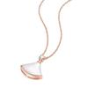 Natural Mother-of-Pearl Double-Layer Fan Pendant Necklace - Women's Luxury Clavicle Chain