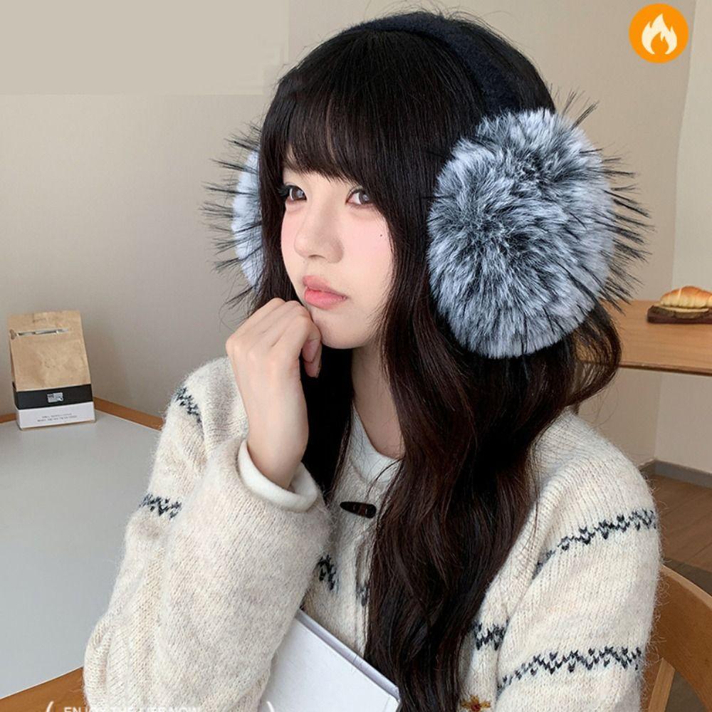 Folding Imitation Fur Plush Earmuffs Ear Cap Foldable Ear Cover Cute Ear Mask Female