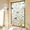 Buntglas Fensterfolie Regenbogen Floral Fenster Sichtschutzfolie Dekorativ Sonnenschutz Statisch Haftende Glasfolie für Haus Tür Fenster