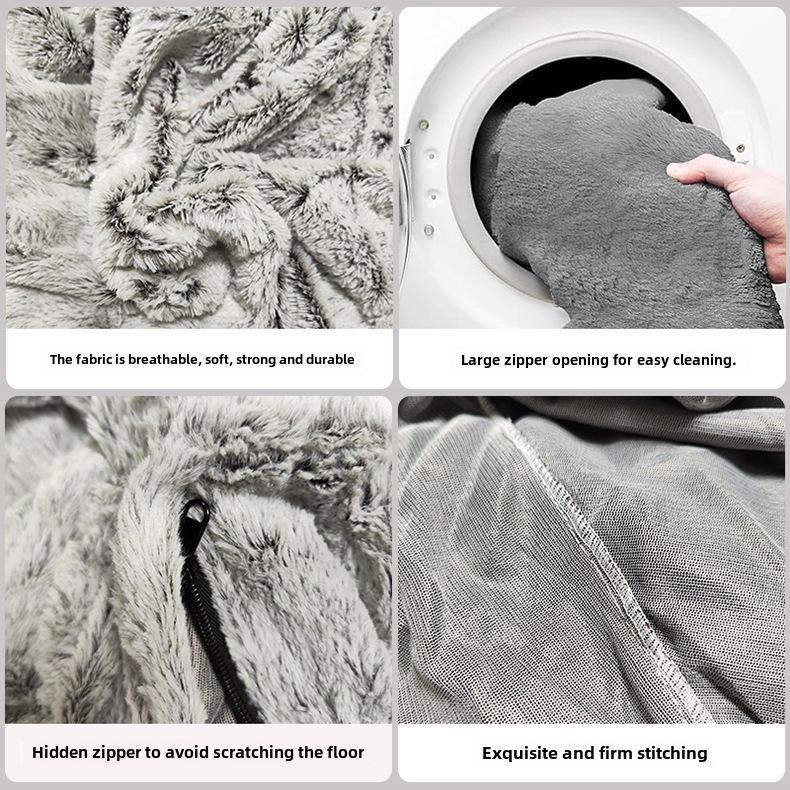 Extra Large Plush Bean Bag Chair Cover - No Filling Included