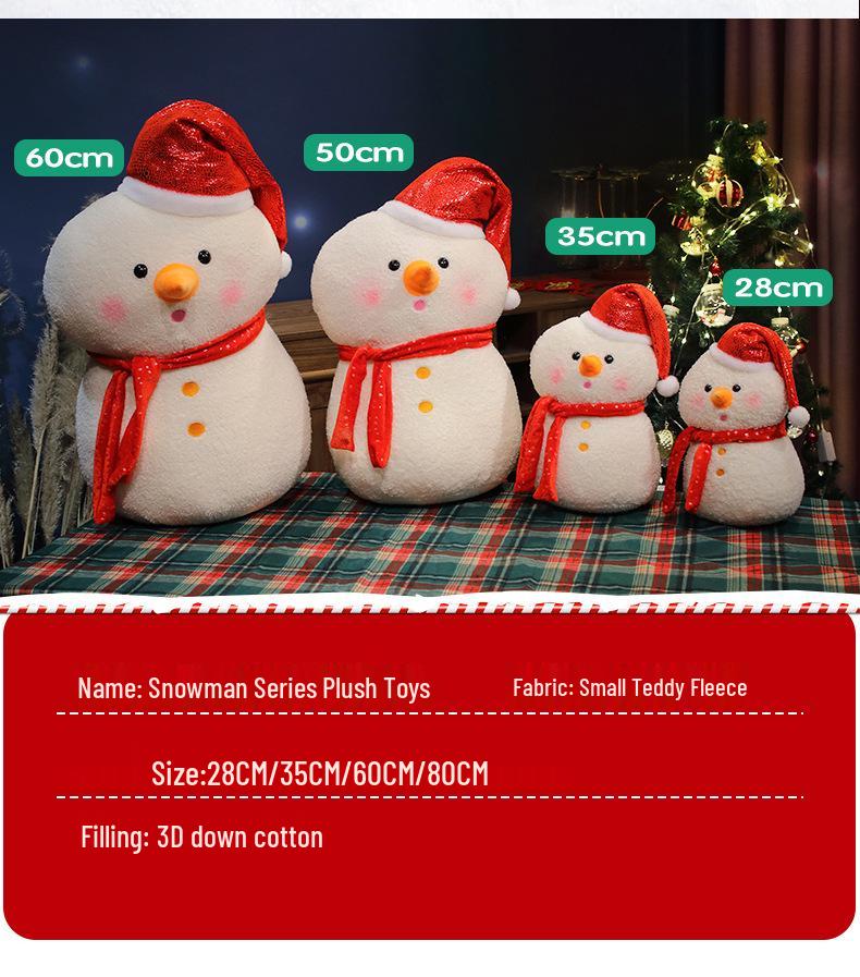 Santa Claus and Snowman Plush Doll Gift Pillow