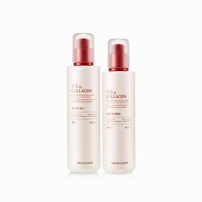 [THEFACESHOP] Pomegranate En Collagen Volume & Elasticity 2-piece Set (toner + Emulsion) (17510173A)