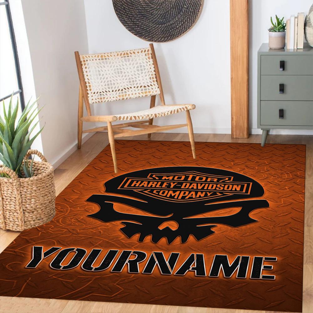 Harley-davidson Motorcycles Personalized Text Carpet Perfect for Outdoor Bedrooms Dormitory Balcony Anti-slip Rug Anime Office Decor