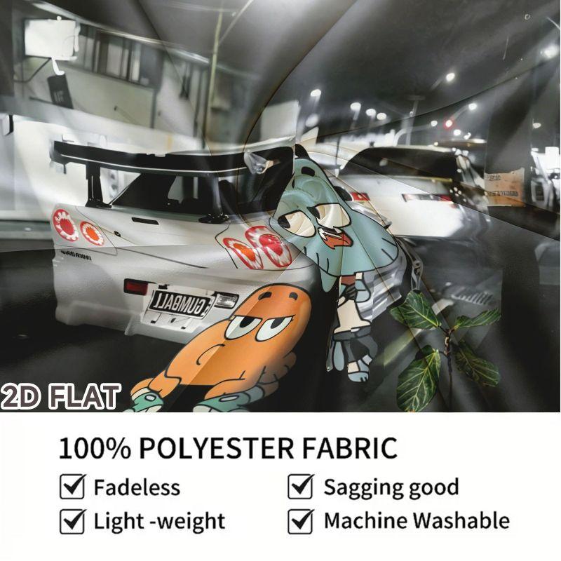 JDM Racing Car Street Tapestry Cartoon Anime Print Wall Hanging Bedroom Dorm Home Decor