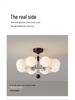 French Luxury Glass Chandelier - Modern Minimalist Lighting for Bedroom or Study