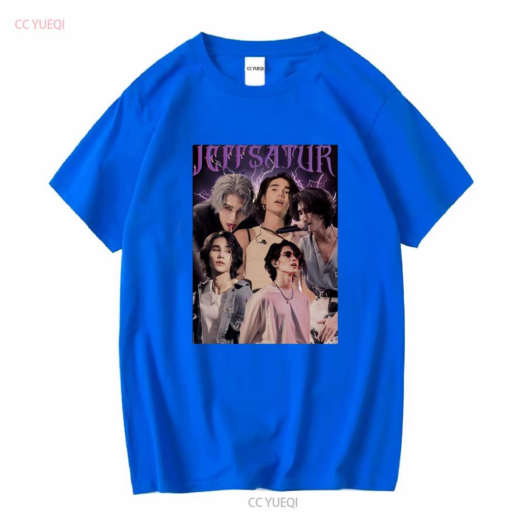 NWT Thai Singer Actor Jeff Satur Artist T Shirt long or short sleeves vintage Washed graphic homme streetwear Versatile Stylish