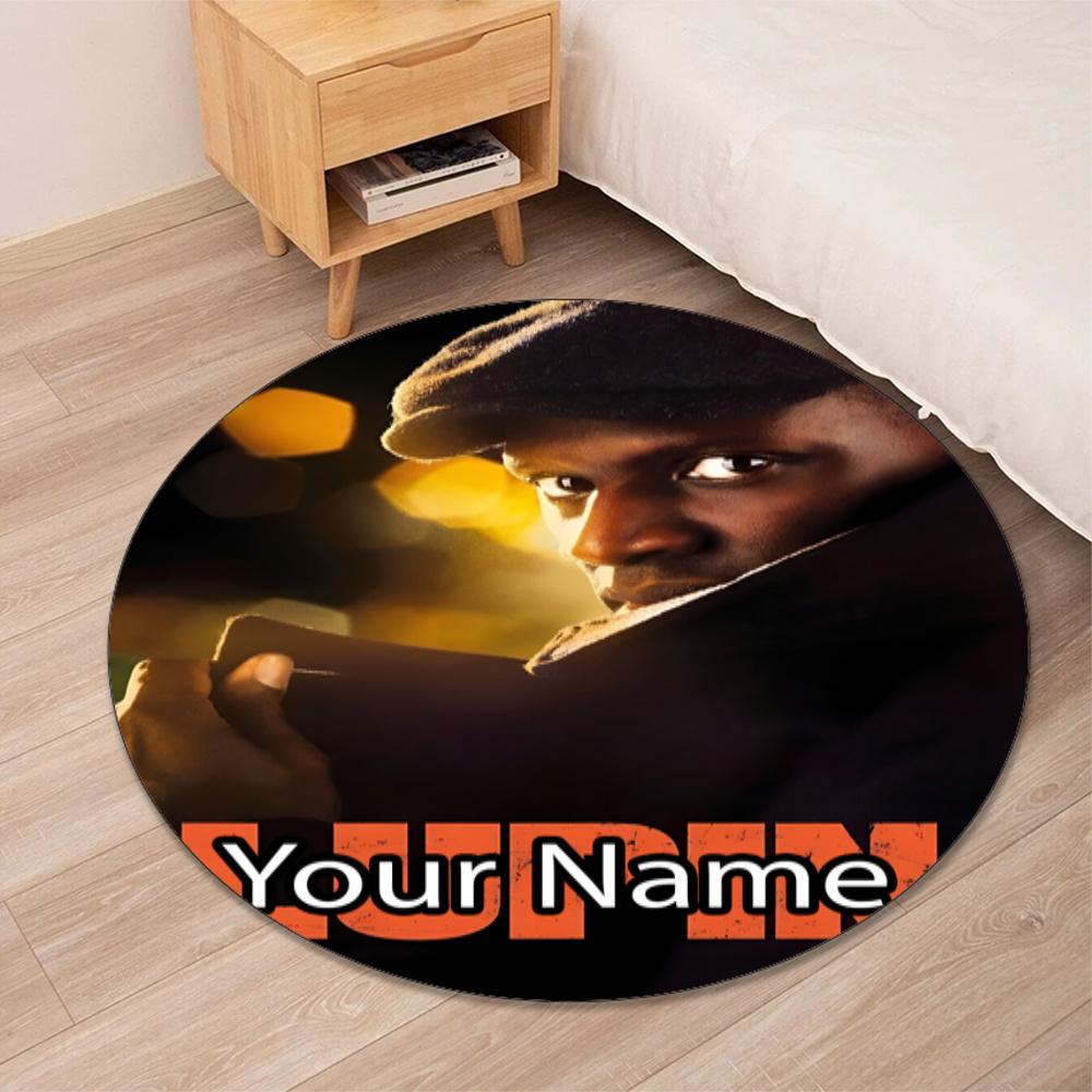 Custom Name Lupin Printed Round Rug Carpet Chair Rug Area Rug Entryway Doormats,for Office Chair Living Room Bedroom Kitchen Room.