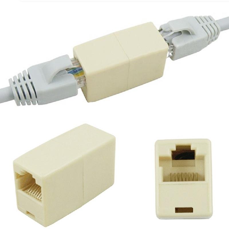 10x Yellow RJ45 8P8C Network Cable Joiner Plug Coupler Connector Adapters
