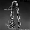 Gothic Skull Goat Pentagram 316L Stainless Steel Pendant Necklace for Women Men Silver Color Inverted Star Jewelry Amulet Gift