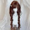 Double Ponytail Synthetic Lolita Wig Ladies Deep-rolled Double Ponytail Wig with Straight Bangs Is Suitable for Daily Christmas Party