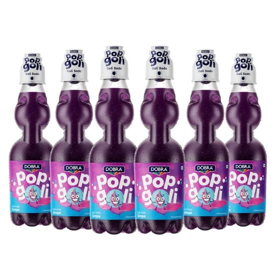 Pop Goli Soda – Grape Flavor, Fizzy Marble Soda, 225ml