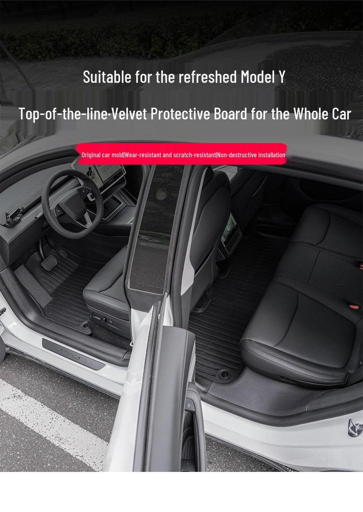 Tesla Model Y Door Sill Scuff Plates - Anti-Step TPE Welcome Pedals