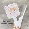 Sanrio Handheld Mirror With Comb Kawaii Hello Kitty Baby Pattern Mirror Comb Extracted Hair Brush Massage Styling Beauty Tool