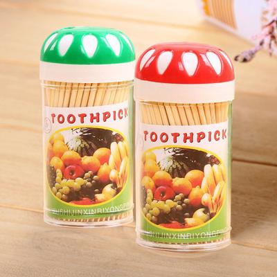 Rotary Small Snowflake Toothpick Box Double-head Fine Toothpick Bamboo Toothpick Household Disposable Fruit Pick