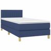 3140759 vidaXL Divan Bed with Mattress Blue 100x200 Cm Fabric