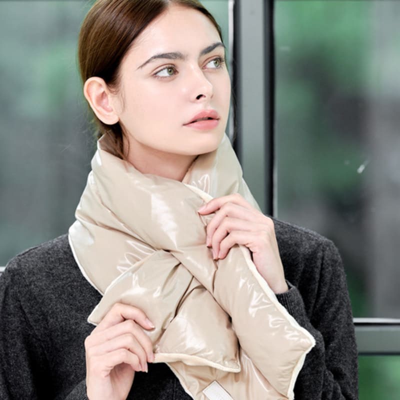 

nitina glossy padding muffler BG beige
