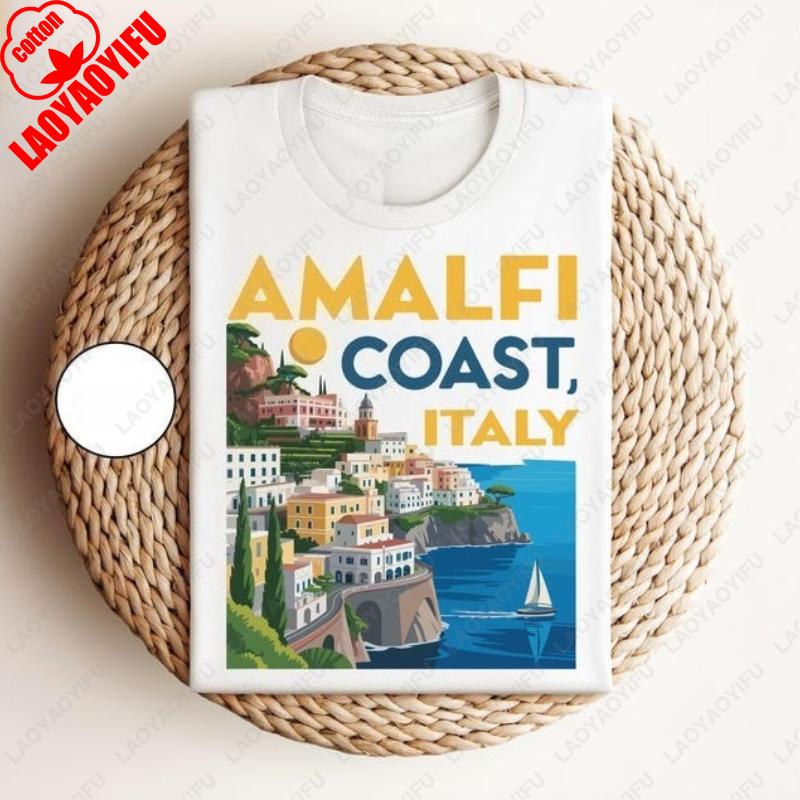 Amalfi Coast La Dolce Vita Italian Summer Italy Vacation Tees Italia Graphic Women Men Tshirt Travel Trend Casual Summer Tops