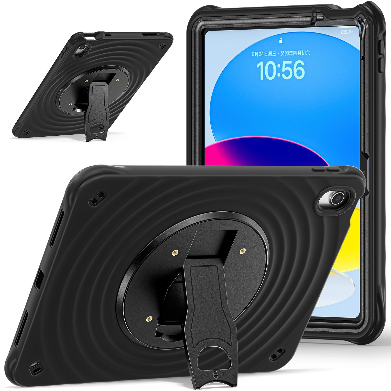 

For iPad (2025)/10.9 (2022) Case Kickstand PC+Silicone+TPU Tablet Cover A