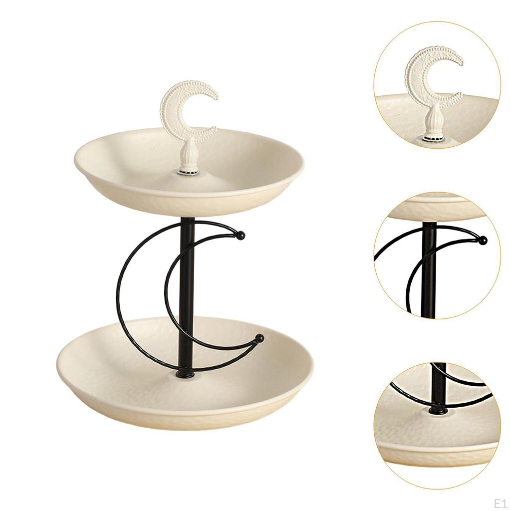 2patrová mísa na ovoce Moderní železný dezertní stojan Obývací pokoj Vícevrstvý podnos na občerstvení na zeleninu