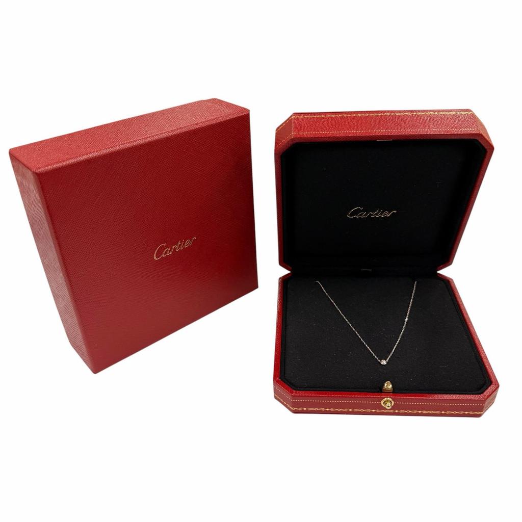 Great Cartier Necklace Damour XS White Gold 750 Women WFE089 Used
