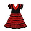 Short Sleeve Spanish Dance Dress Tassel Gypsy Dress Fashion Children Skirt  Carnival