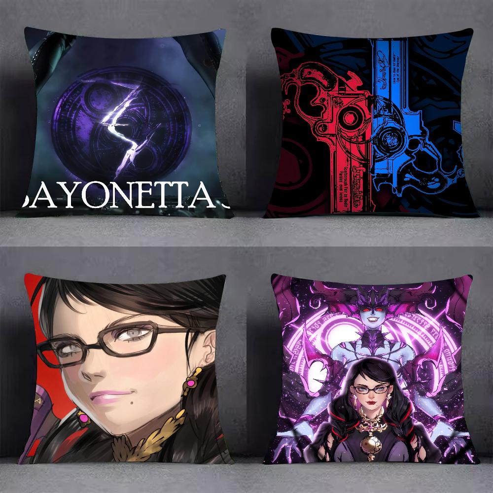 Spiel B-Bayonetta 3 Kissenbezug Quadratisch Sofa mit für Muster bequeme Kissenanzug für Raum