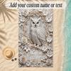 Birds Theme Soft Beach Towel Personalized Custom Name Text Towel Portable for Beach Pool Travel