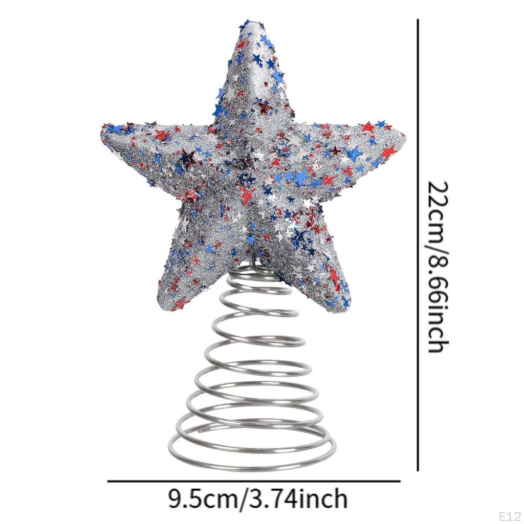 Christmas Tree Topper Decoration Romantic Unique Star Treetop Xmas Decor for Cafe