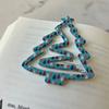 Yousheng 1/3Pcs Christmas Tree Bookmark with Card Tree Shape Acrylic Book Page Marker Clip Decoration Book Lovers Birthday Holiday Gift