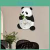 Animal Panda Clock Ornament Wall Silent Hanging Decor Modern For Living Room Kids