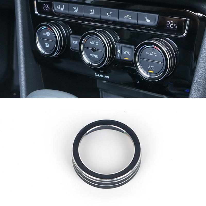 Auto Car AC Control Ring For VW Tiguan Atlas T-roc Ateca FR Passat B8 Variant 2017-2019 Trim Cover Car Interior Accessories