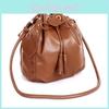 Elegant Women Bucket Shape Tassel Decorated Shoulder Cross Body Bag For Stylish Looks