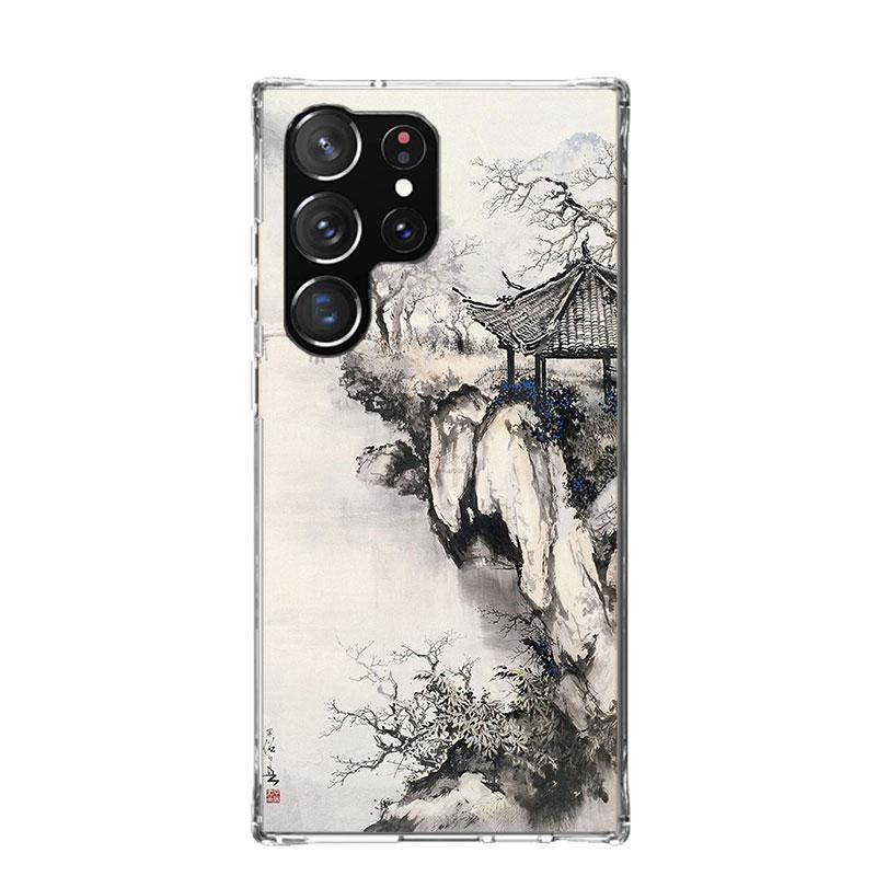 Chinese Style ink Painting Art Phone Case For Samsung Galaxy S26 S25 Edge S24 S23 FE S22 Ultra S21 Plus S20 + Fundas Cover Coque