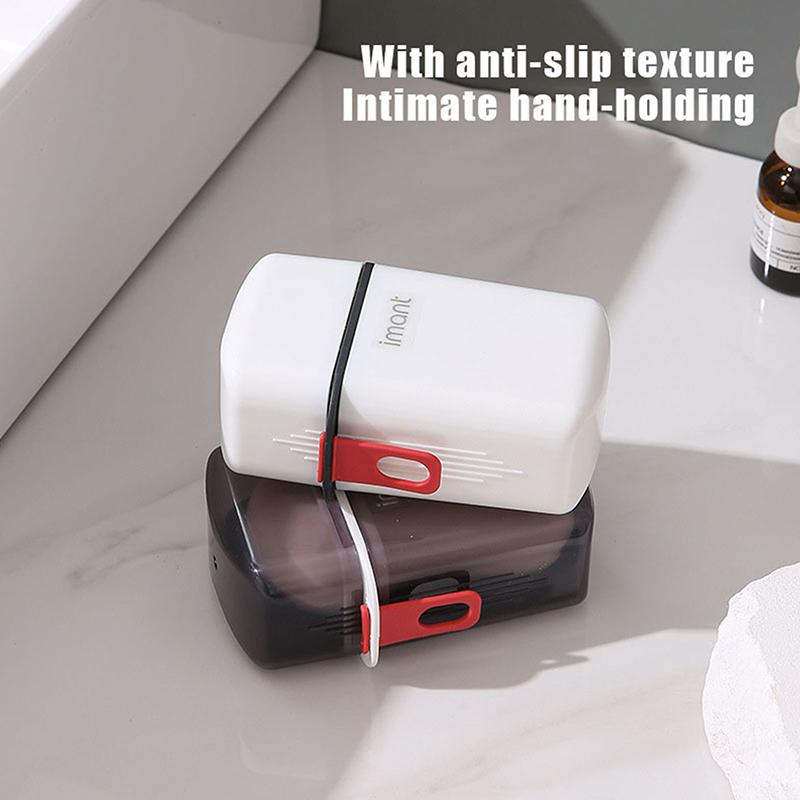 Travel Portable Soap Box With Lid Sealed Leak Proof Drainable Soap Case Storage Dishes Bathroom Drain Tray For Outdoor Container