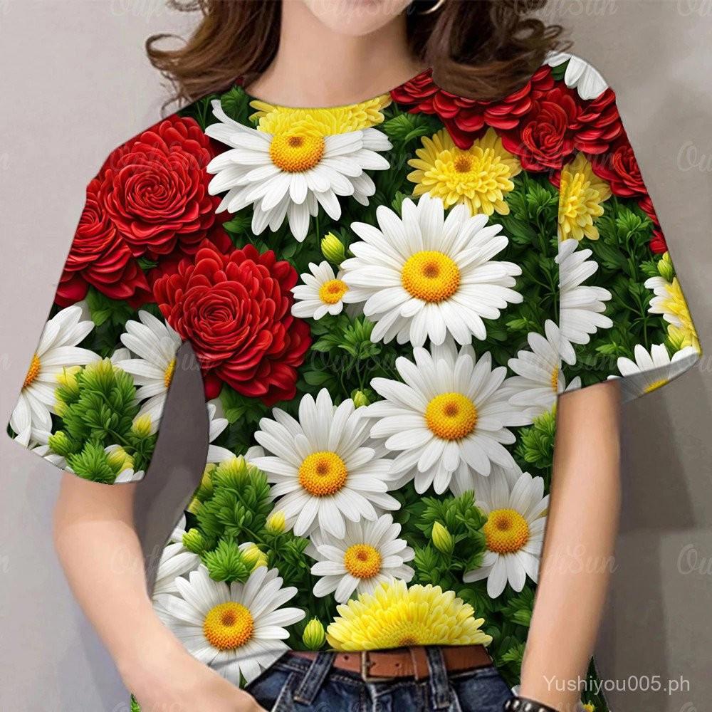 

Летняя футболка - Большая Принтованная Повседневная Модная Принтованная Женская Футболка 6XL