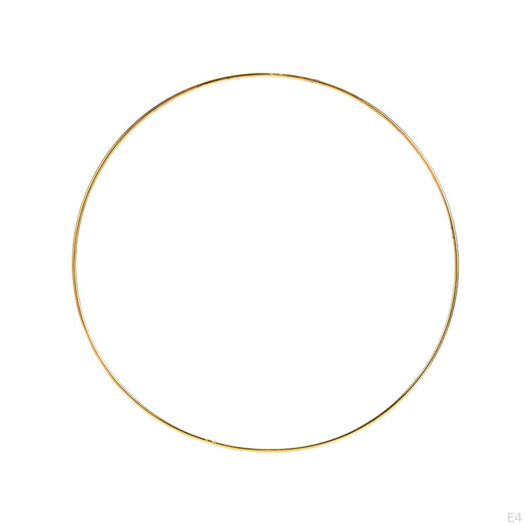 2 Pack Large Metal Floral Hoop Wreath Macrame Golden Rings for Making Wedding Decor and