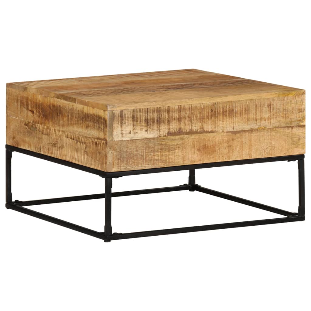  Coffee Table, 68x68x41 Cm, Rough Mango Wood