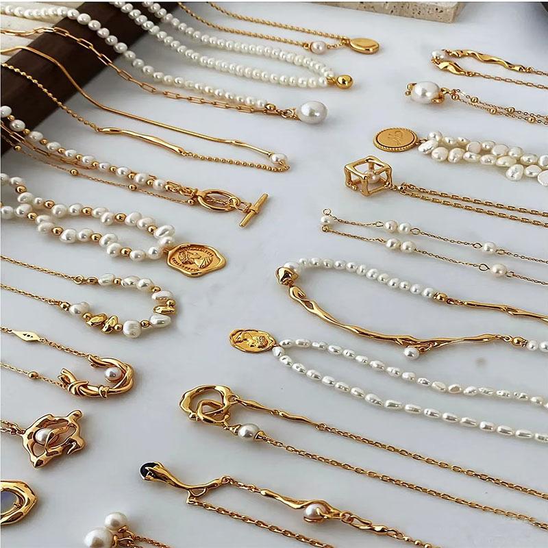 Shijia Pearl Necklace Women's Niche Light Luxury Design High-end Temperament Collarbone Chain Neck Chain Sweater Chain Bead Chain