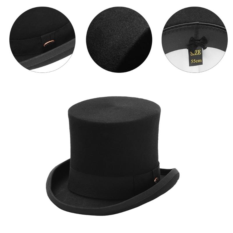 Adult Trilby Hat Breathable British Style Flat Top Hat Adult Festival Party Festival Formal Gathering Fedoras Hat