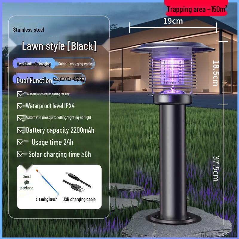 Waterproof Outdoor Solar Mosquito Repellent Lamp for Garden and Farm