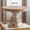 Modern Round Storage Trays Wooden Fruit Food Luxury Figurines Organizer Aesthetic Ornaments Hospitality Accessories Kitchen