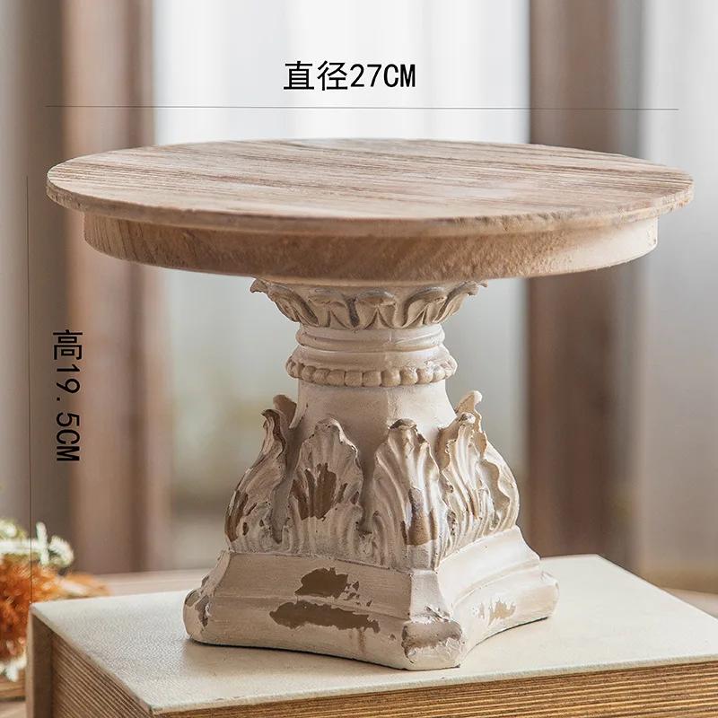 Modern Round Storage Trays Wooden Fruit Food Luxury Figurines Organizer Aesthetic Ornaments Hospitality Accessories Kitchen