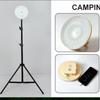 Rechargeable Magnetic Crystal Saucer Lamp: Portable Hanging Light for Camping and Outdoor Use