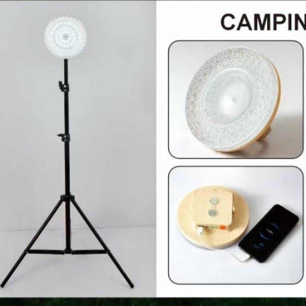 Rechargeable Magnetic Crystal Saucer Lamp: Portable Hanging Light for Camping and Outdoor Use