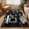 Queen Rock Band In Black Leather Themed Anti-Slip Rugs - Polyester Home Decor, Suitable for Bedrooms, Living Rooms, Doorways, Studios, and Decorations