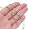 1m Stainless Steel Hollow Moon Link Handmade Golden/Steel Chains for DIY Necklace Bracelet Anklet Jewelry Making Chain